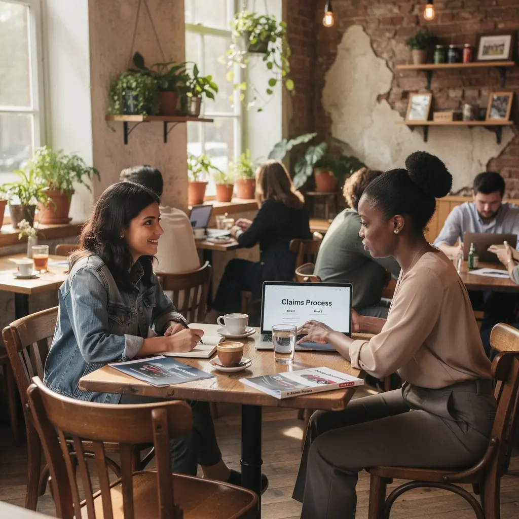 Zadowoleni klienci korzystający z usług ubezpieczenia