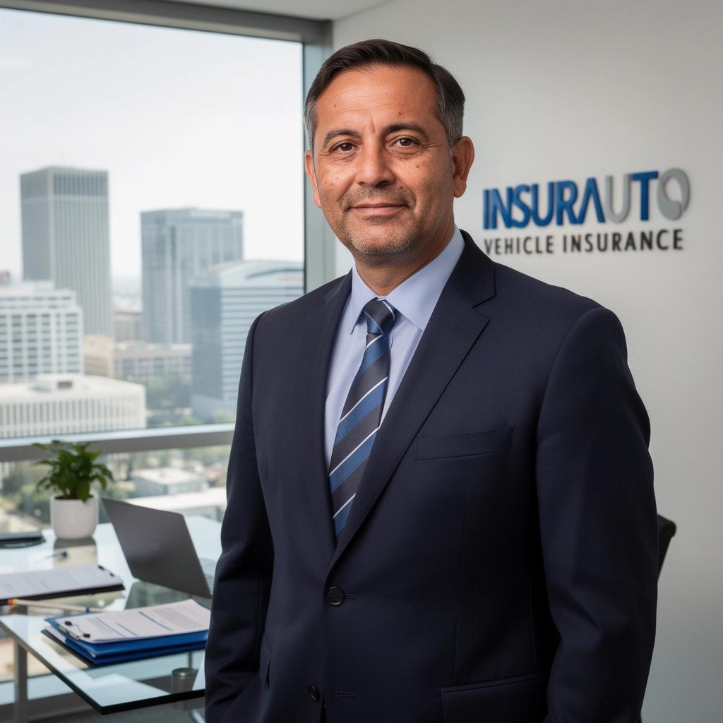 Kierowca odbierający odszkodowanie w biurze ubezpieczeniowym